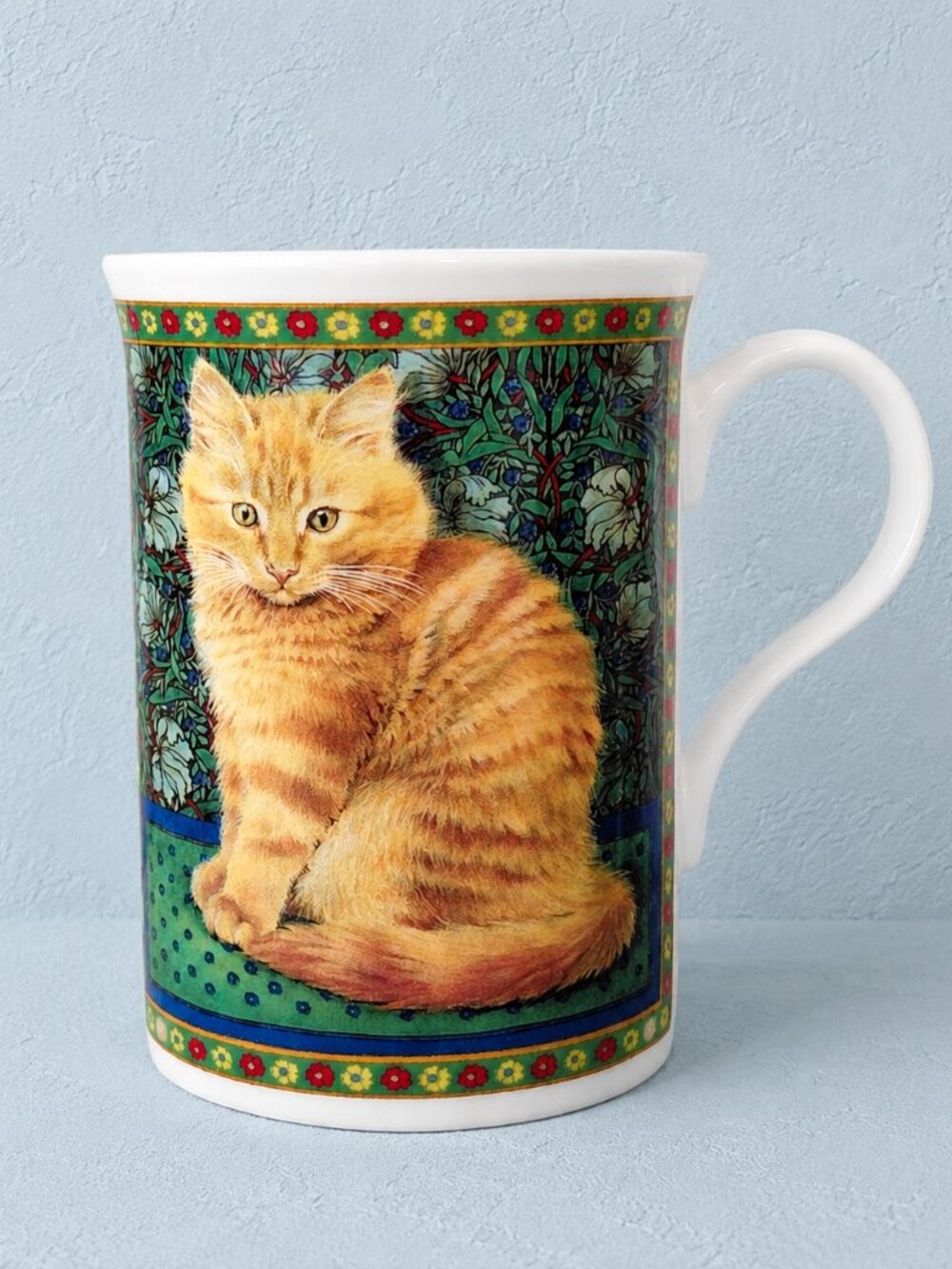 Vintage Ivory Cats “Dandelion on William Morris” Coffee Mug
